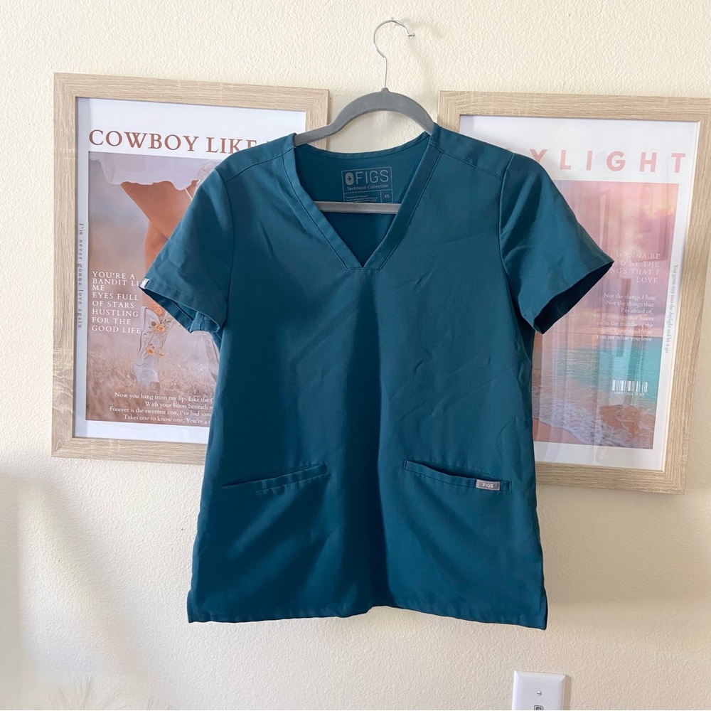 Wear Figs Caribbean Blue Casma top Size XS